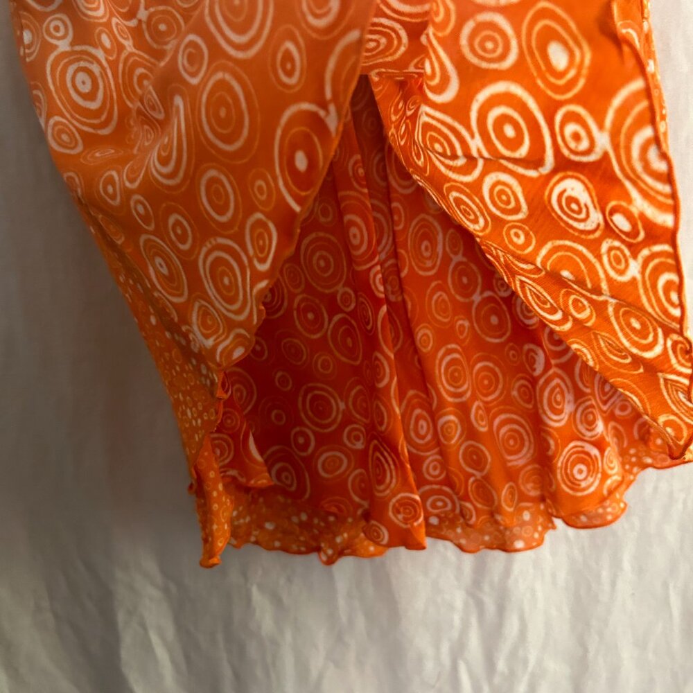 Medium Blouse Nomadic Traders Orange & White - image 6
